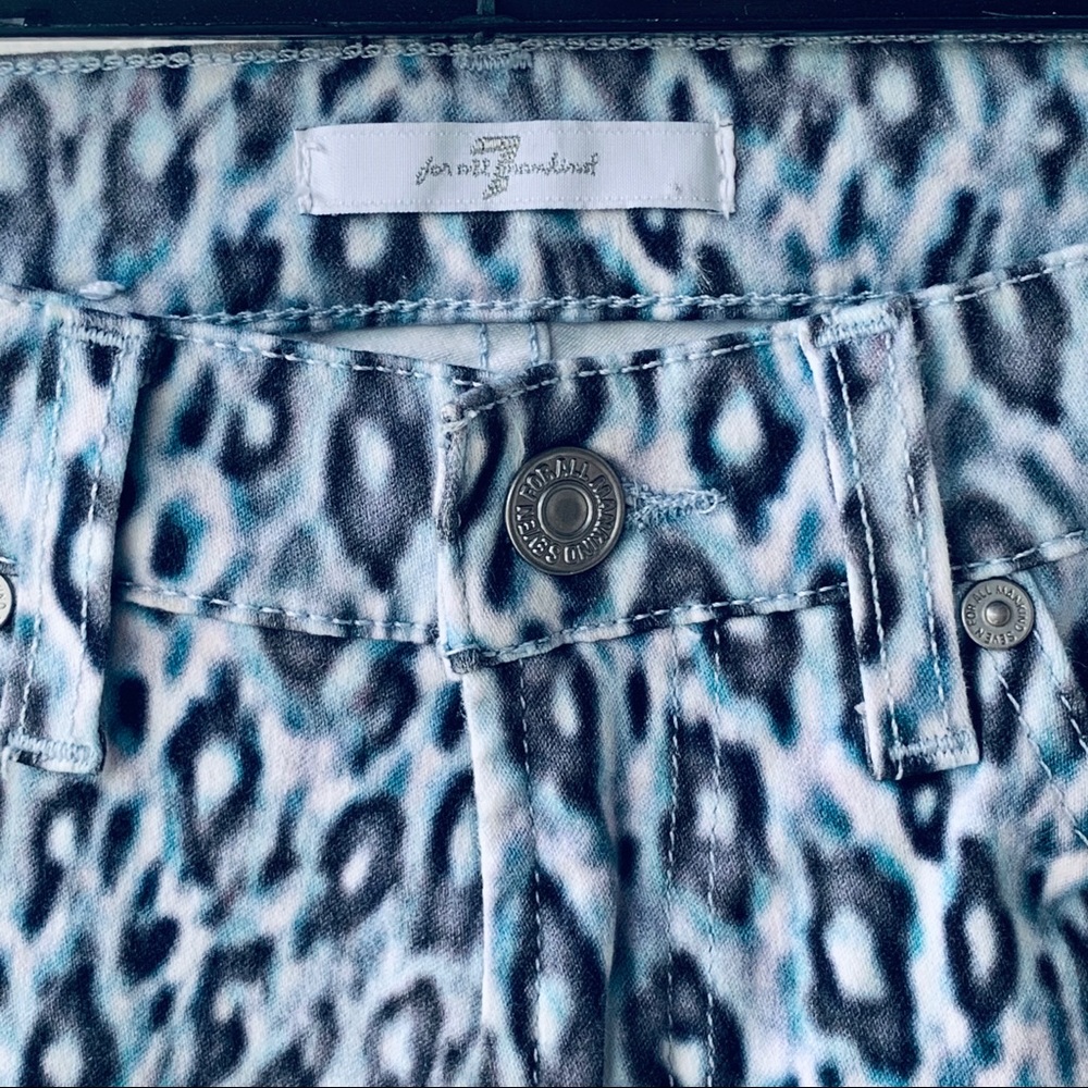 Seven for All Mankind Sz 25 Leopard Ankle Jeans EUC.